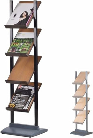 WEBERT Floor-Standing Magazine Rack 4 Layer Portable Publicity Storage Stand