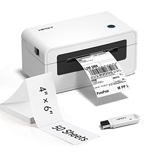 PRT Shipping Label Printer - 150mm/s 4x6 Desktop Thermal Label Printer for Shipping Packages, Small Business, USPS, FedEx, Shopify, Etsy, Amazon, Ebay