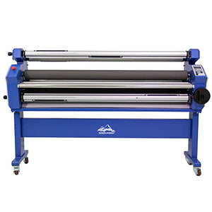 FOKOCALI 55in Wide Format Cold Laminator 110V Heat Assisted Roll to Roll Large Format Laminating Machine