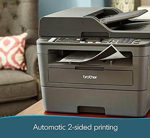 Brother Premium MFC L27 Series Compact Monochrome All-in-One Laser Printer I Print Copy Scan Fax I Wirless I Mobile Printing I Auto 2-Sided Printing I ADF I 32 ppm I ADF + Delca HDMI Cable