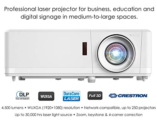 Optoma ZU406 WUXGA Professional Laser Projector | DuraCore Laser Light Source | 4K HDR Input | 4500 Lumens | White