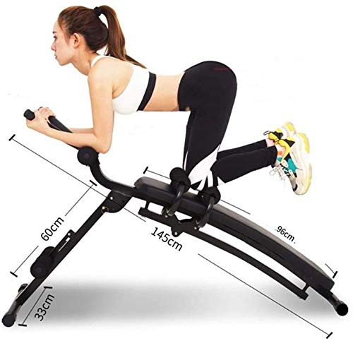 DSWHM Safety Comfortable Strength Training Equipment Bench Press Weight Bar Bench Press Bench Strength Training Plates AB Bench Workout Trainer Fitness Equipment for Full Body Workout