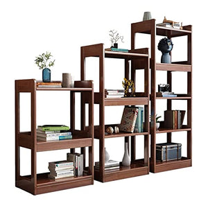 HARAY Multi-Layer Bookshelf Storage Rack (Walnut, 3 Layer)