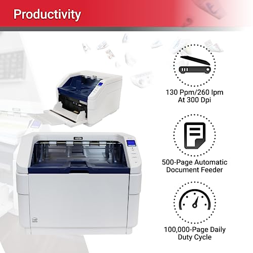 Visioneer Xerox W110 Duplex Production Scanner with Document Feeder