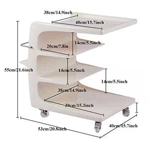 BinOxy 4-Tier Utility Rolling Storage Cart Side Table - Gris