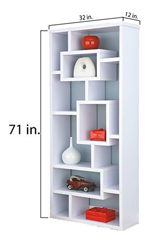 ioHOMES Mateo Open Back Bookcase, White