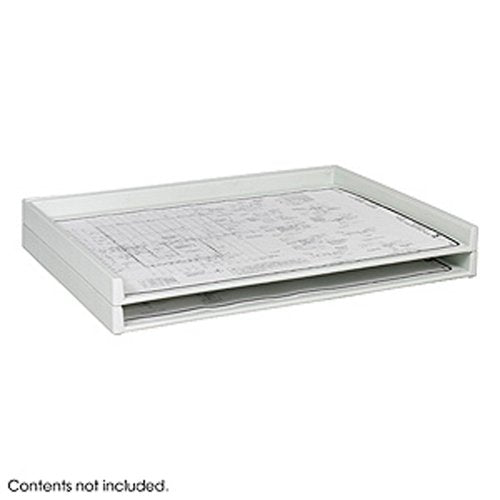 Giant Stack Trays, Fits 42 x 32" Sheets, Plastic, 40 Lb Capacity, White, 2/Box SAF4899