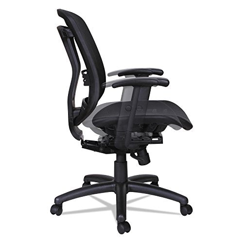 Alera ALEEN4218 Eon Series Multifunction Wire Mech, Mid-Back Suspension Mesh Chair, Black