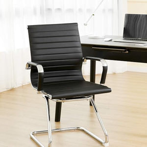 KLASIKA Leather Office Guest Chairs Set of 8