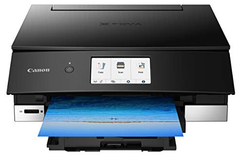 Canon TS8220 Wireless All in One Photo Printer with Scannier and Copier, Mobile Printing, Black, Amazon Dash Replenishment Ready
