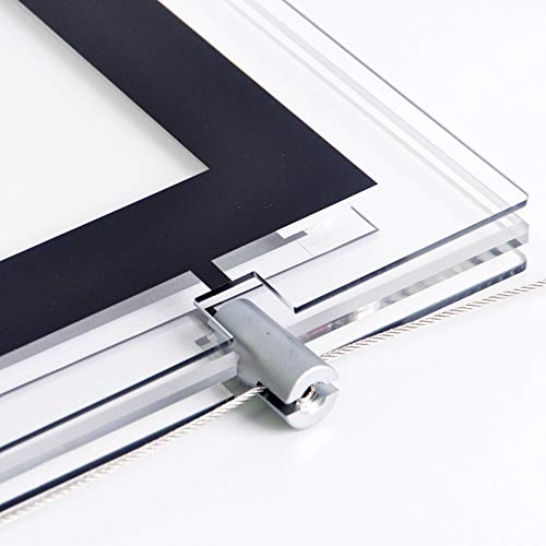 A4 Landscape Real Estate Window Hanging Display Office Led Acrylic Poster Frame Light Box Sign Holder (5pcs A4 a raw, Horizontally)