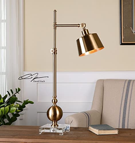 Uttermost Laton Brushed Brass Adjustable Task Desk Lamp