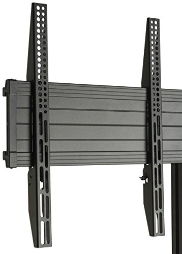 Displays2go EMDB4060BK Dual HDTV Stand with Wheels, Holds 40-60" TV Screens, Height Adjustable
