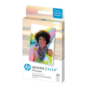 HP Sprocket 2.3x3.4” Select Portable Instant Photo Printer (Eclipse) Gift Bundle