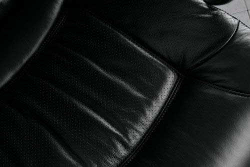 Mayline UL230MBLK Ultimo 200 Mid Back Perforated Task Chair with Arms, Black Leather