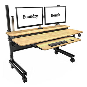 VERSADESK Foundry Bench 36" Wide x 30" Deep Dual Motor Electric Height Adjustable Standing Computer Desk