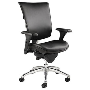 WorkPro Commercial Leather Executive Chair, Black