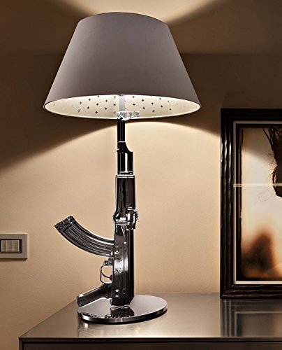 Flos Guns Table Gun Lamp Chrome F2954057 by Philippe Strack 2005