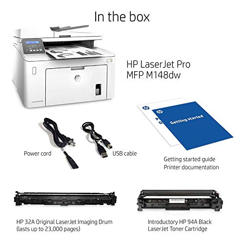HP Laserjet Pro M148dw All-in-One Wireless Monochrome Laser Printer, Mobile & Auto Two-Sided Printing, Works with Alexa (4PA41A)