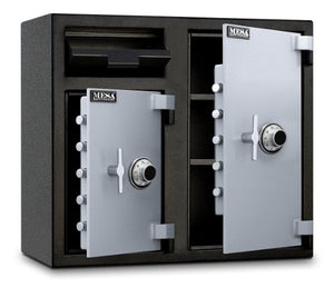 Mesa Safe MFL2731CC All Steel Depository Safe with Two Combination Locks, 6.7-Cubic Feet, Black and Grey