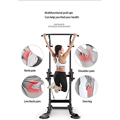 SJNQJJ Pull Ups Strength Training Dip Stands, Workout Dip Station for Home Gym Strength Training Fitness Equipment