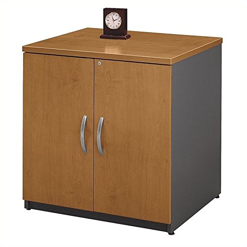 BUSH BUSINESS FURNITURE Series C: 30-inch Door Bookcase, Natural Cherry/Graphite Gray