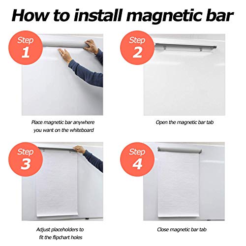 Letusto Double-Sided Magnetic Mobile Whiteboard (72 x 40 Inches) - Easily Portable Board Made of Aluminum Frame and Stand with 5 Great Bonus Accessories Included