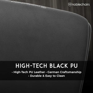 noblechairs Black Edition Footrest V2.0, 45-Degree Tilt, Premium Materials, High-Tech Vinyl Cover