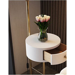 VejiA Floor Lamp End Table with USB Charging Port & Wireless Charger