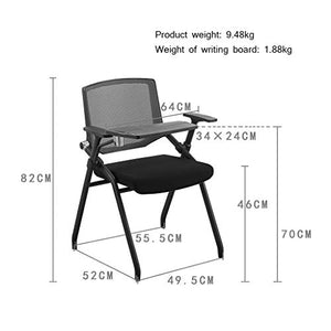 LiRuiPengBJ Mesh Back Folding Office Chairs with Casters 2-Pack, White Frame - Stacking & Nesting