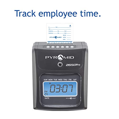 Pyramid 2650 Auto Aligning, 6 Column Time Clock