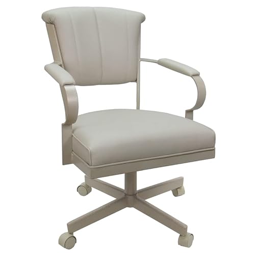 Tobias Designs Inc. Set of 4 Miami Swivel Metal Caster Chairs on Reading Base