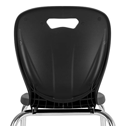 Learniture Shapes Series School Chair, 16" Seat Height, Black, LNT-INM3016BK-SO (Pack of 4)