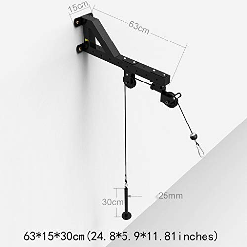 Asuka Pulley Trainer Black 360° Rotatable Biceps Curls Triangle Structure Wall Mount Cable Machine Accessories Olympic Asuka Pulley Trainer Strength Training Equipment