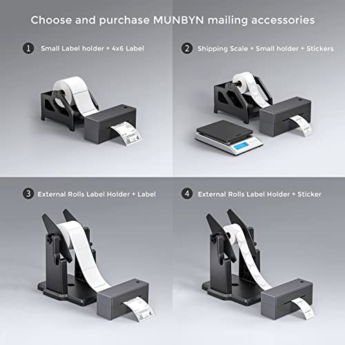 MUNBYN Bluetooth Thermal Label Printer & 2.25"x1.25" Direct Thermal Labels