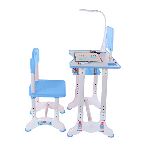 Nsxcdh Home Office Furniture Sets, Height Adjustable Study Desk and Chair Set with Desktop and Drawer