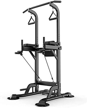 Gym Strength Exercise Power Tower Dip Tower Station Power Tower Adjustable Pull Up Station Multifunction Pull Up Bars for Home Gym Strength Training Fitness Workout Exercise Equipment for Adults, Chil
