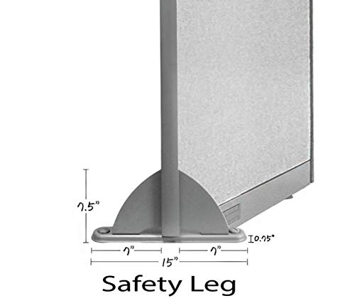 GOF Freestanding Office Partition, Large Fabric Room Divider Panel, 72" W x 72" H