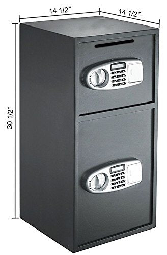 MRT SUPPLY Digital Double Door Safe Depository Drop Box Gun Safes Cash Office Security Lock with Ebook