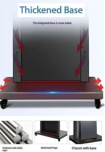 TAMNAN Mobile Floor TV Cart for 40-80 Inch TV, Remote Control Rotating Stand - Max 100kg