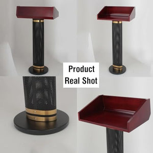 PZEOB Wooden Podium Stand - Modern Lectern for Conferences, Churches, Schools