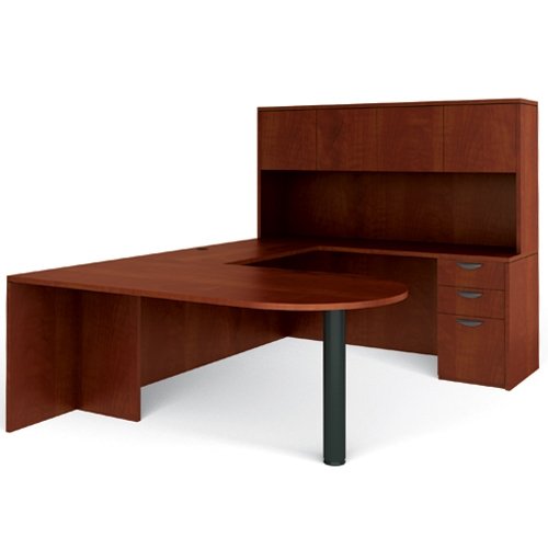 Offices To Go LAYOUTNADCL U-Shaped D Island Management Desk Set, 65-1/2