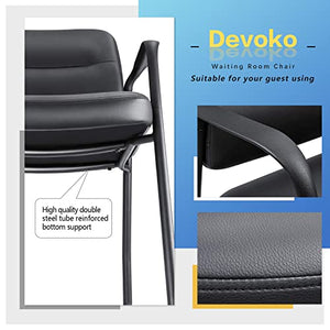 Devoko Executive Leather Guest Chairs with Armrest (4 Pack)