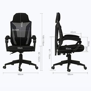 CLoxks Office Chair, High Back Large Seat Ergonomic Swivel Reclining Computer Desk Breathable Mesh R14