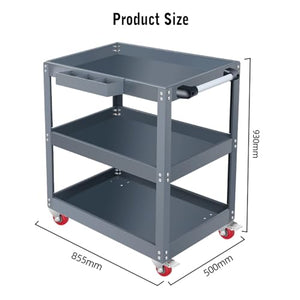 DonHeK 3 Tier Rolling Tool Cart with Lockable Wheels - 992lbs Load Capacity