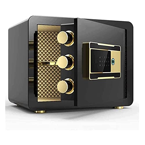 Jiaong Safety Boxes for Home, Digital Security Safe Box for Home Office Double Safety Key Lock and Password, Fireproof Waterproof Lock Cabinets Cash Strongbox Solid Steel Safety Lock