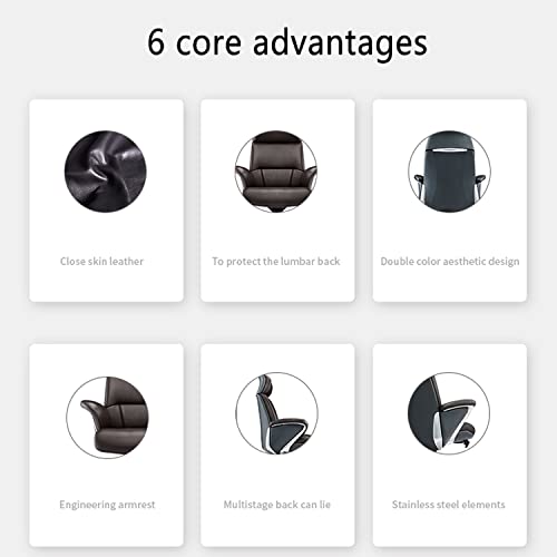 CBLdF Luxury Boss Chair with Ergonomic Cowhide - Adjustable Swivel Executive Recliner
