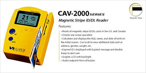 CAV2000 ID Scanner, drivers license reader for Age verification and ID checking, portable, stand alone, magnetic stripe reader, by Cardcom