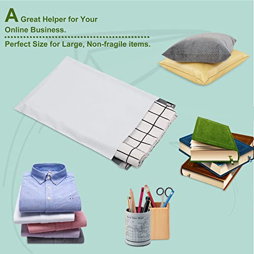 SJPACK 3000pcs 14.5x19 Poly Mailers 2.5 Mil Envelopes Shipping Bags with Self Sealing Stripe,White Poly Mailers