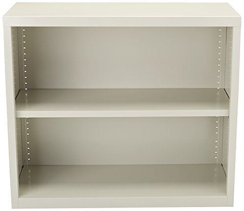 Lorell LLR41280 Fortress Series Steel Book Case, Light Gray